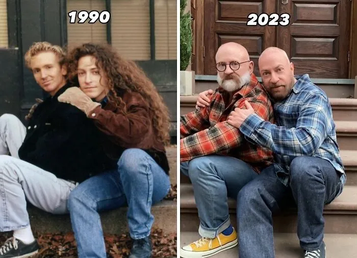 Una Pareja Recrea 30 De Sus Fotos 30 Años después