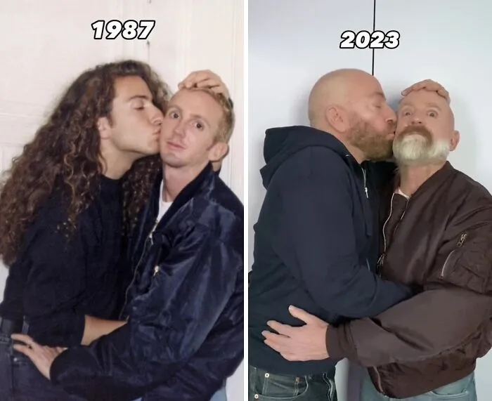 Una Pareja Recrea 30 De Sus Fotos 30 Años después