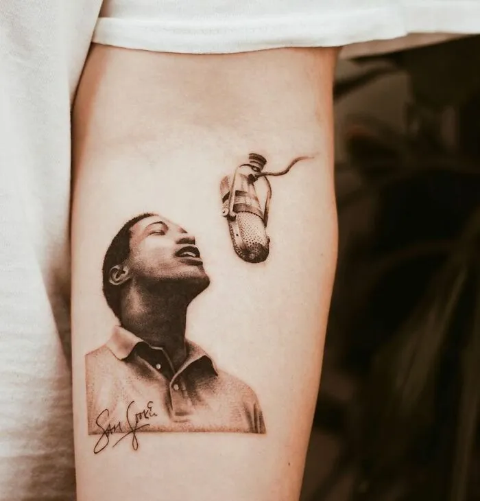 Sam Cooke Singing Tattoo