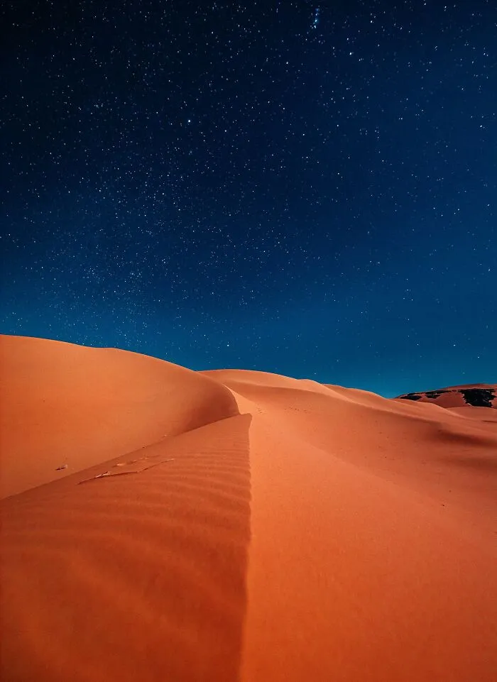 The Algerian Sahara By Night. With No Light Pollution, The Sky Is Truly Incredible