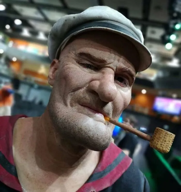 Realistic Popeye Cosplay - Prosthetic Makeup