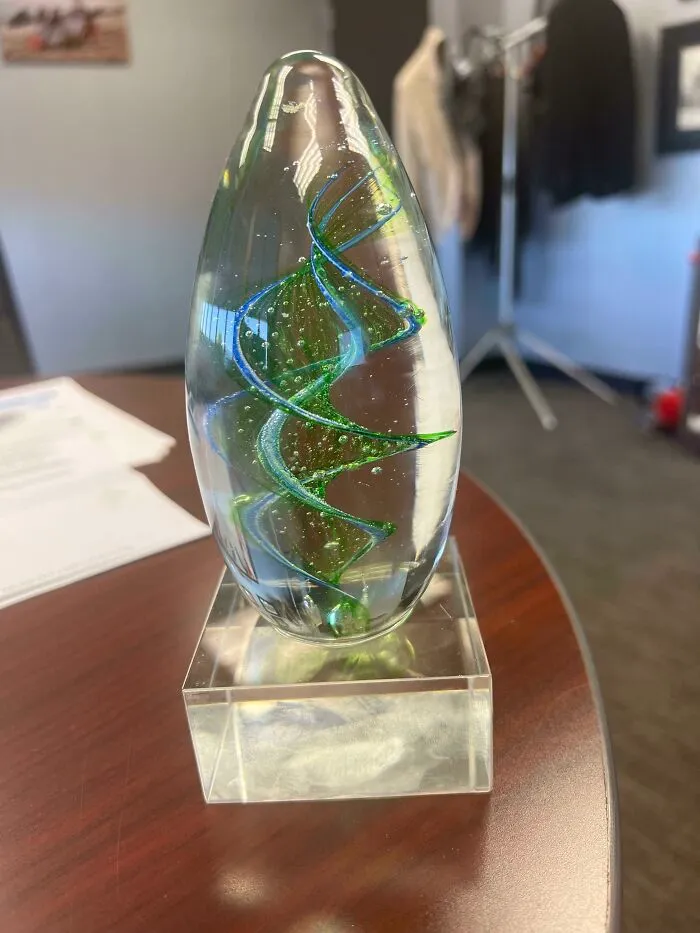 Recibí este premio... estoy en el negocio de los seguros