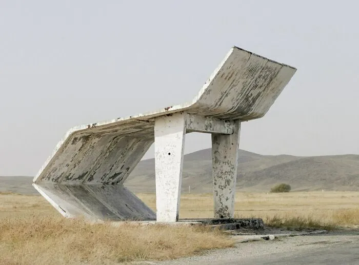 Bus Stop In Kazakhstan
