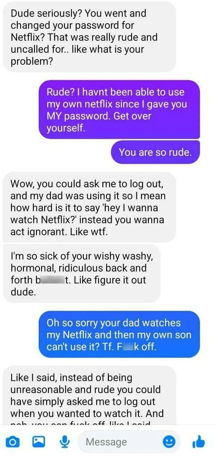 Her Broke Baby Daddy/Ex-Boyfriend Is Absolutely Floored That She Changed Her Netflix Password
