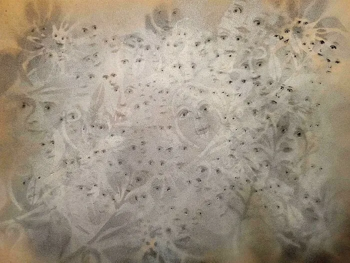 Woman With Schizophrenia Drew What She Saw On Her Walls