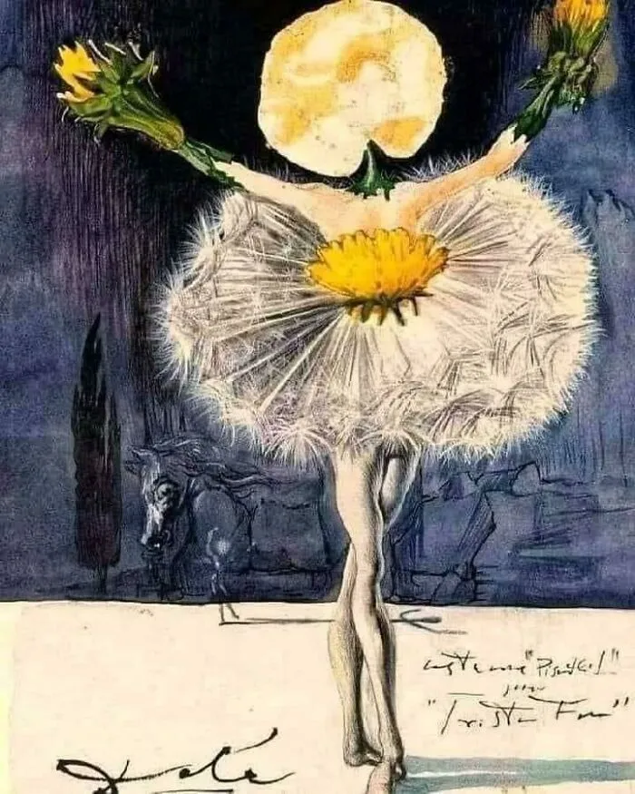 La danza del diente de león, Salvador Dalí. Óleo sobre lienzo, 1944