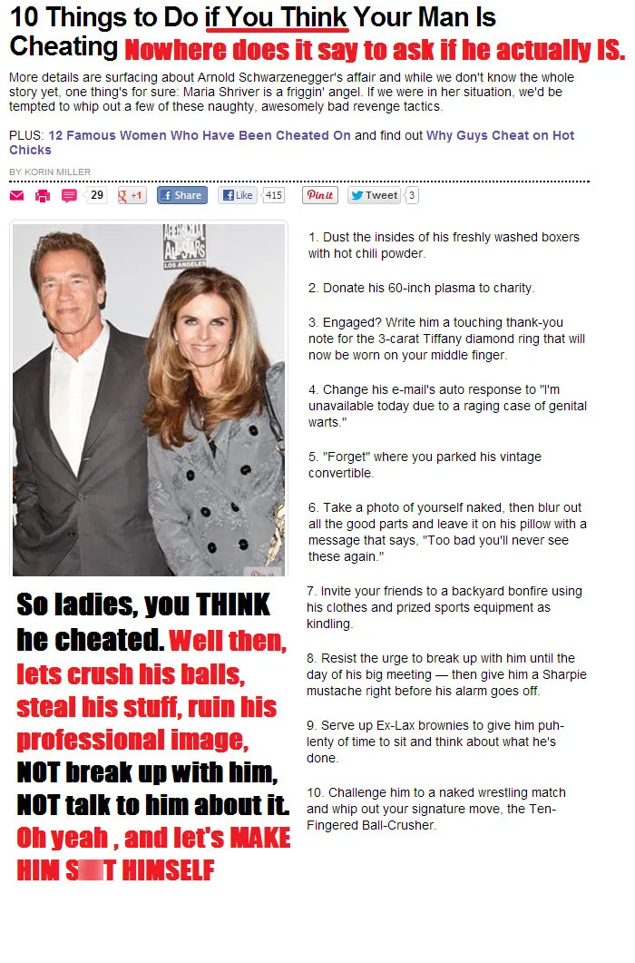 Oh So You Think He's Cheating? Good Lets Steal His Stuff, 'Lose' His Car, Crush His Balls And Ruin His Professional Image Xd Lolololol