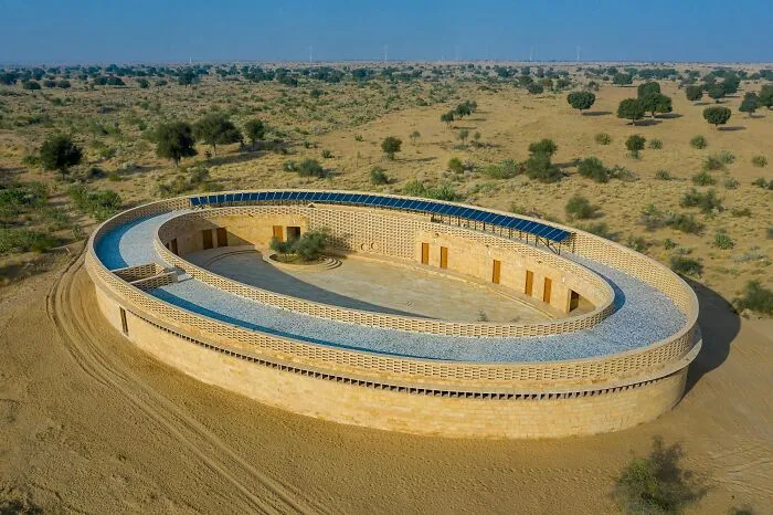 A School In The Deserts Of Jaisalmer, Rajasthan, India