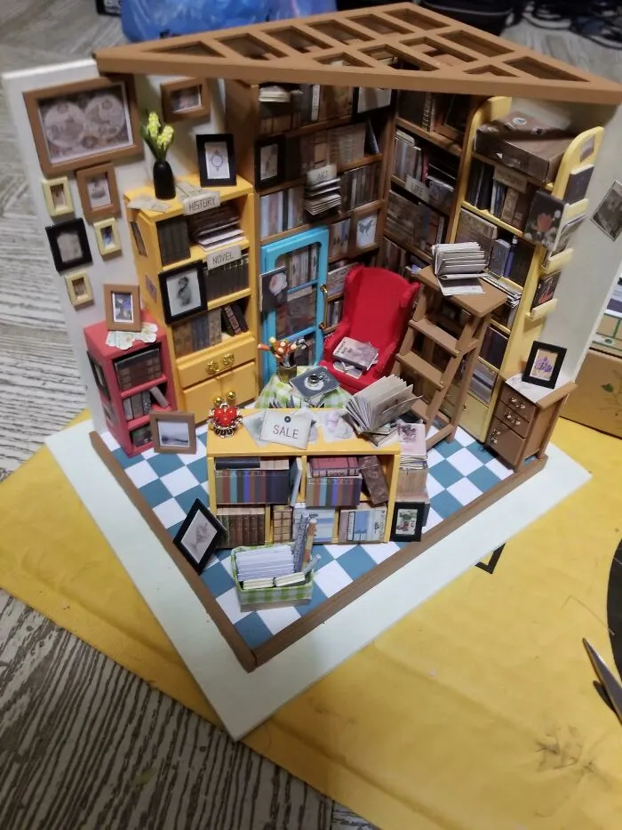 Mom, I Remember How Much You Loved My Handmade Things (To The Point Of Demanding Them For Christmas Gifts!), So I Want To Show You My Latest Finished Project: A Tiny Bookshop!