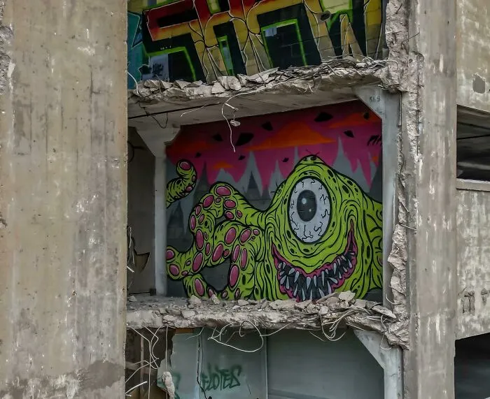 A Closeup Of One Of The Artists In The Boblo Building