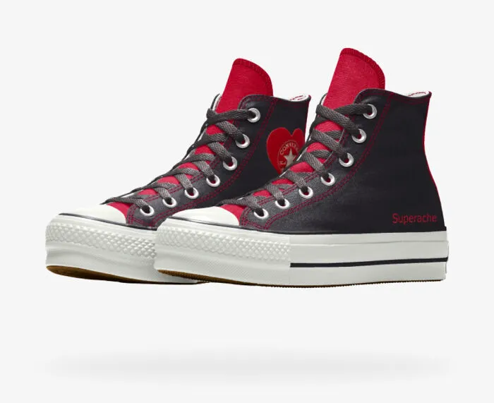 I Didn't Have A Good Photo Of Them When I Got Them And Now They're Crusty But They're Custom Converse So Here Is A Screenshot From When I Designed Them On The Website Lol! The Theme Is Superache By Conan Gray Bc I'm A Bit Obsessed