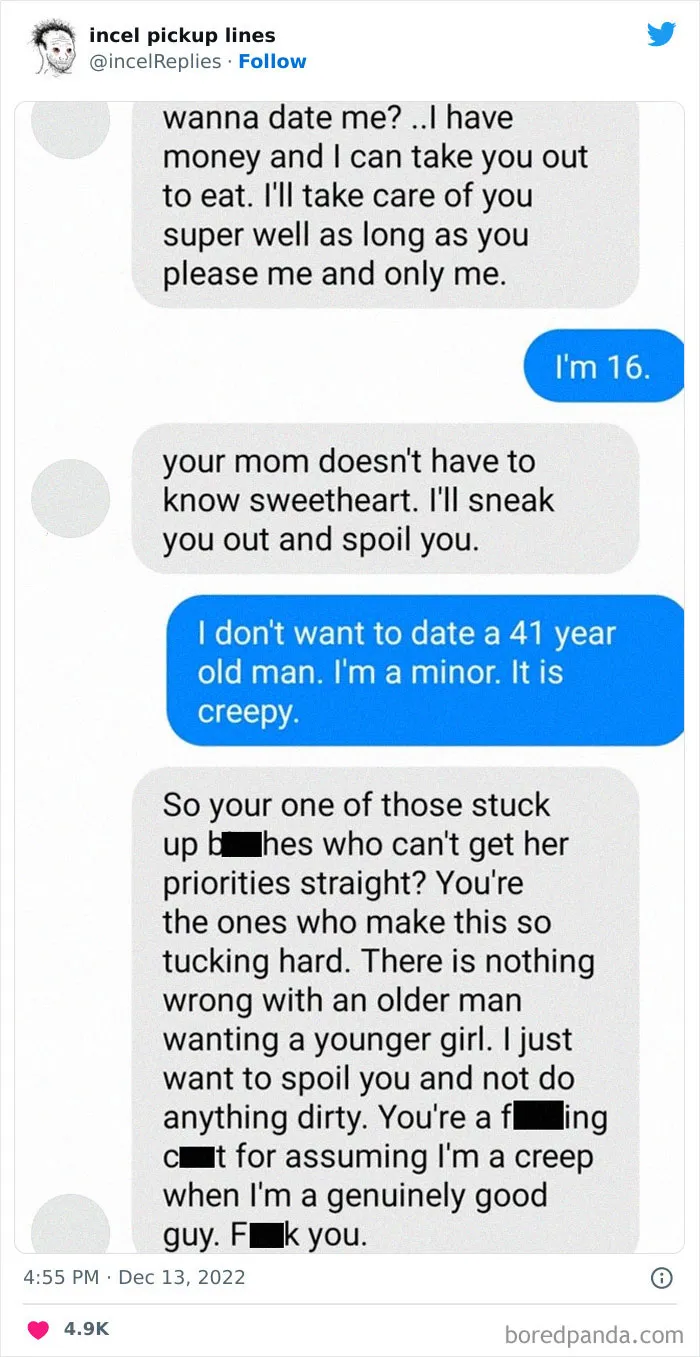 30 Times 'Nice Guys' Showed Their True Incel Nature As Soon As They Got Rejected, As Shared On This Twitter Page (New Pics)