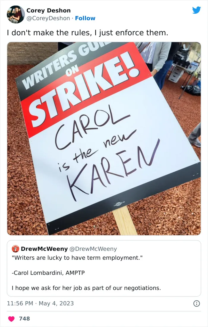 Writers Go On Strike And Of Course They Write The 30 Most Hilarious Signs For The Occasion