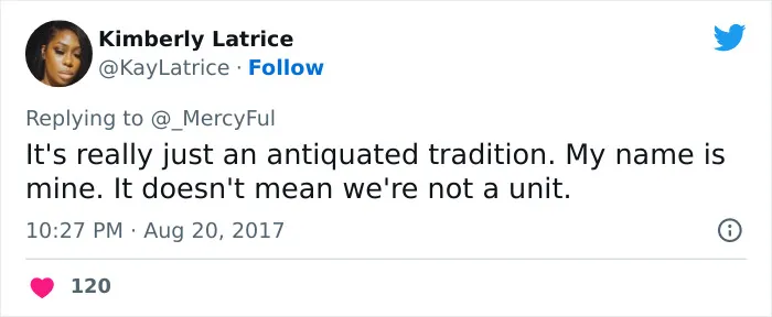 "I'd Really Like To Hear The Reasoning Behind Women Who Won't Take Their Husband's Last Name" (28 Answers)