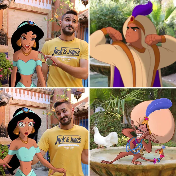 Guy Proves There's No Limit To Creativity By Photoshopping Classic Disney Characters Into His Everyday Life (21 New Pics)