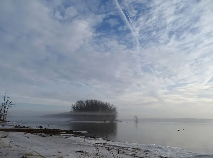 New Year's Morning January 2023 By The Mississippi River In Iowa