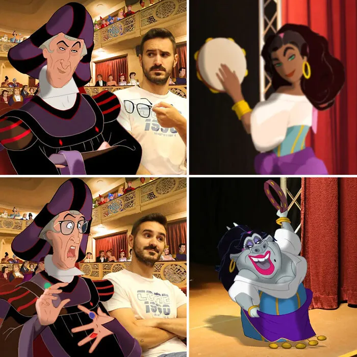 Guy Proves There's No Limit To Creativity By Photoshopping Classic Disney Characters Into His Everyday Life (21 New Pics)