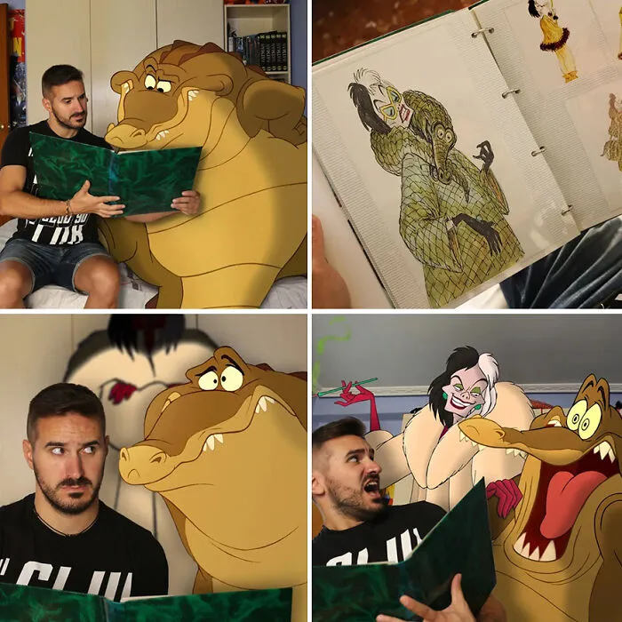 Guy Proves There's No Limit To Creativity By Photoshopping Classic Disney Characters Into His Everyday Life (21 New Pics)