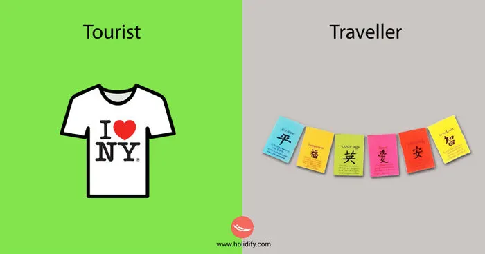 Holidify Released A Series Of Images Illustrating The Differences Between Tourists And Travelers (12 Pics)