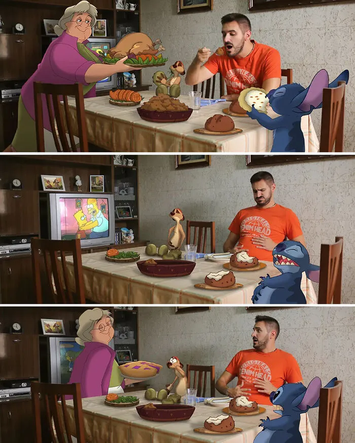 Guy Proves There's No Limit To Creativity By Photoshopping Classic Disney Characters Into His Everyday Life (21 New Pics)