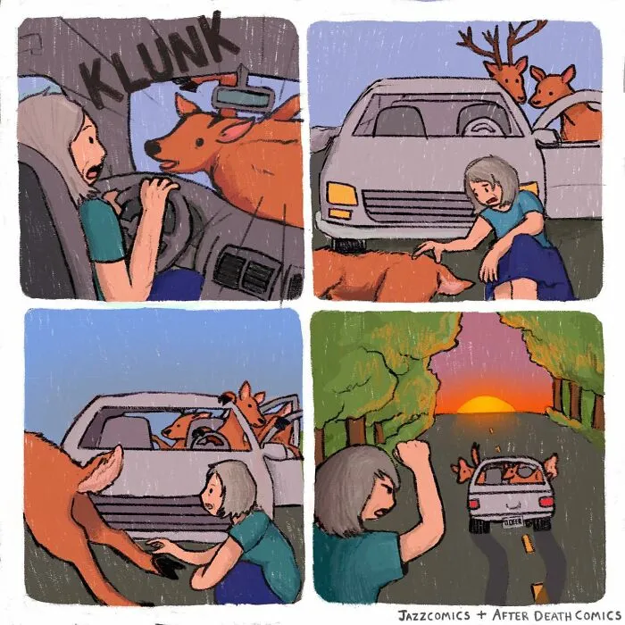 Jenna Noble's 40 Cute Yet Dark Comics With Unexpected Endings (New Pics)
