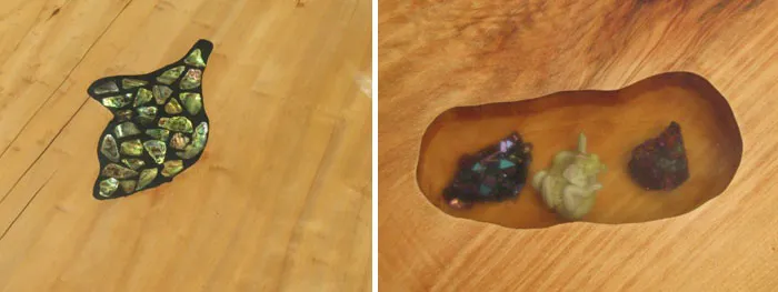 14 Ingenious Solutions For Cracked Tables To Be Filled With Seashells, Stones, And Starfish By Woodcraft By Design