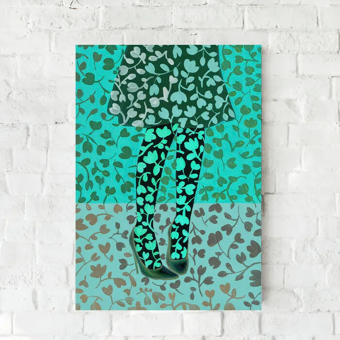 Neon Art Print Dress And Stockings