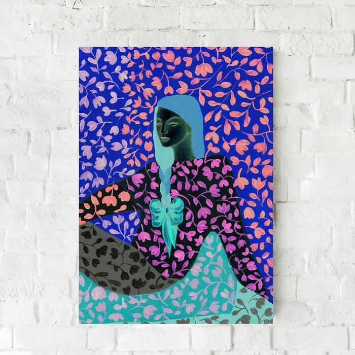 Neon Art Print Flower Carpet