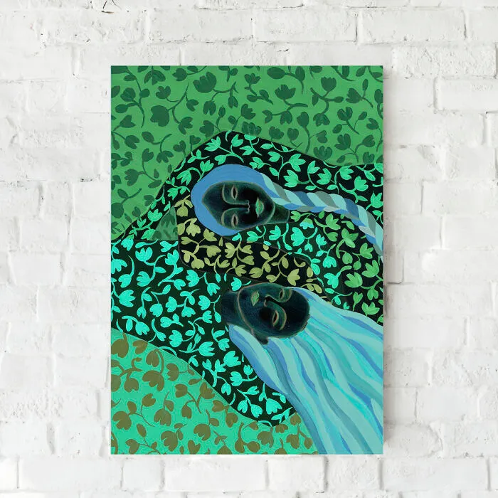 Neon Art Print Sisters