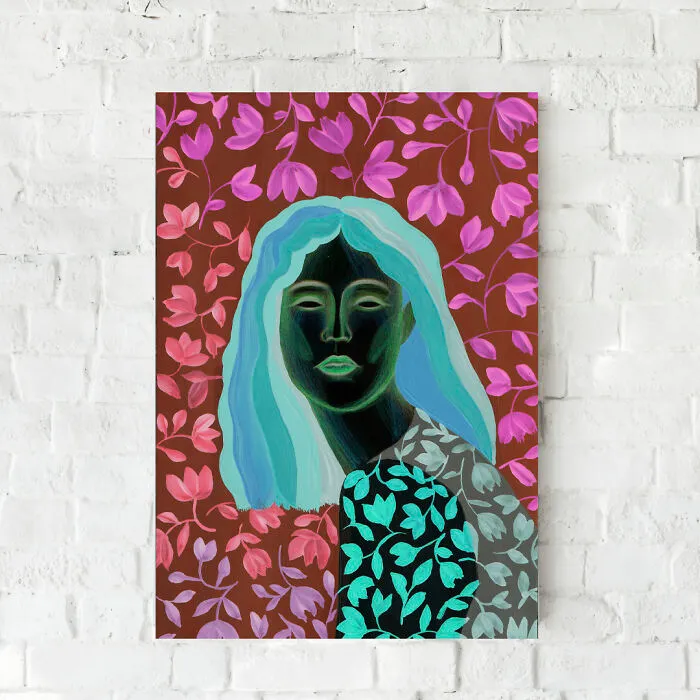 Neon Art Print Portrait