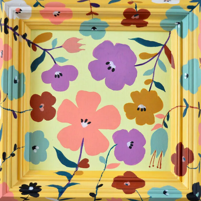 Original Acrylic Painting "Yellow Pattern"