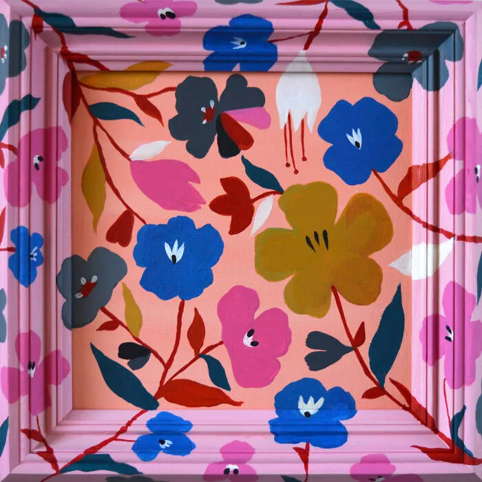 Original Acrylic Painting "Pink Pattern"
