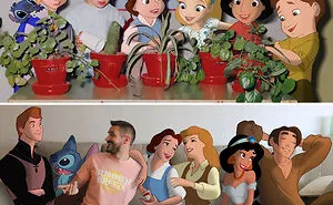 Guy Proves There's No Limit To Creativity By Photoshopping Classic Disney Characters Into His Everyday Life (21 New Pics)
