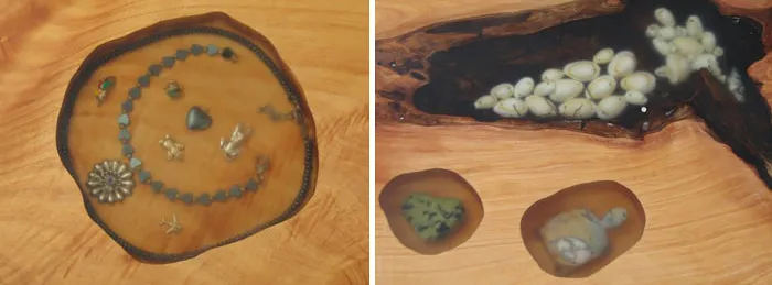 14 Ingenious Solutions For Cracked Tables To Be Filled With Seashells, Stones, And Starfish By Woodcraft By Design