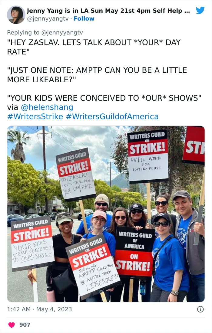 Writers Go On Strike And Of Course They Write The 30 Most Hilarious Signs For The Occasion