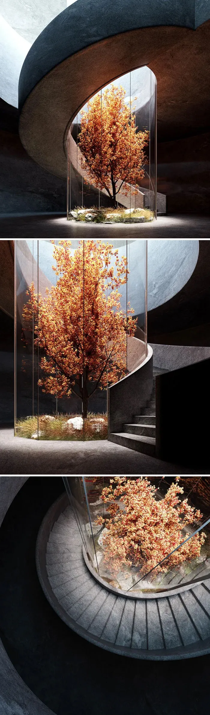 Silencio y contemplación, diseño y visualización por Luís Fernando