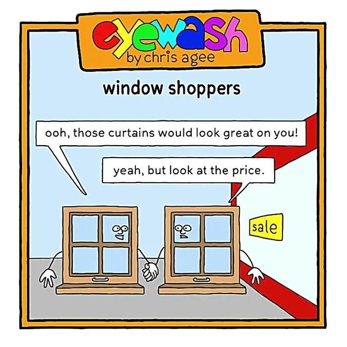 "Eyewash": My 45 One-Panel Comic Strips With Pithy Humor (New Pics)