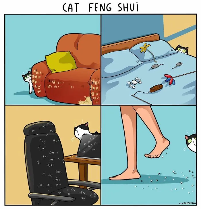 The Daily Realities Of Living With A Cat, Perfectly Captured By This Artist (40 New Pics)