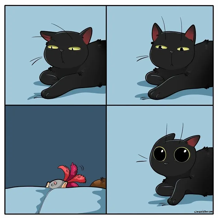 Esta artista ilustra cómo es vivir con un gato (25 nuevos cómics)