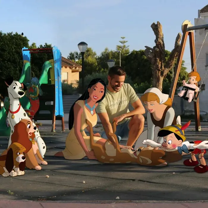 Guy Proves There's No Limit To Creativity By Photoshopping Classic Disney Characters Into His Everyday Life (21 New Pics)