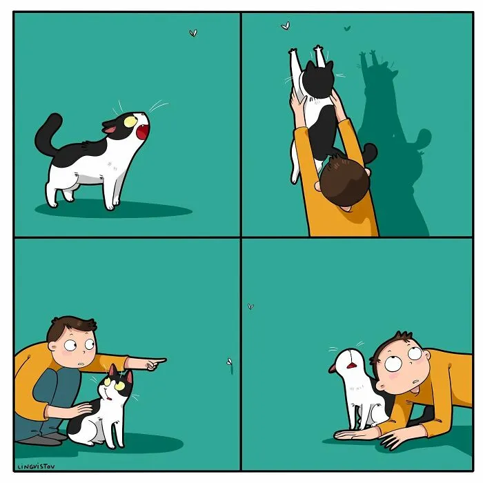 Esta artista ilustra cómo es vivir con un gato (25 nuevos cómics)