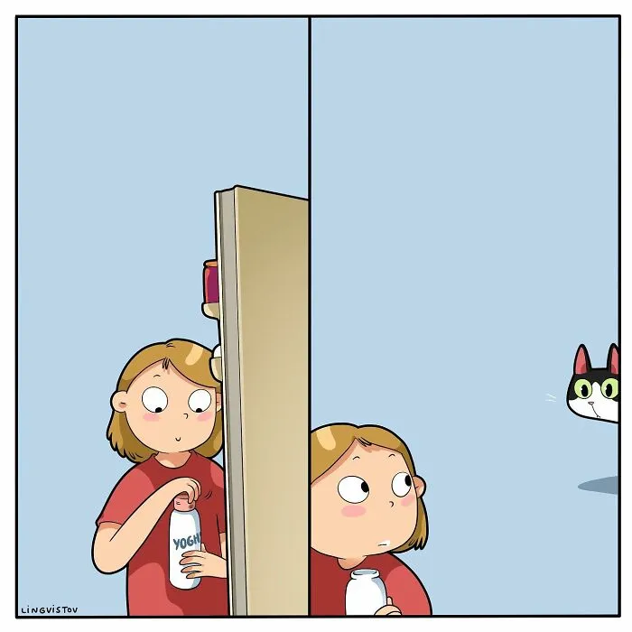 Esta artista ilustra cómo es vivir con un gato (25 nuevos cómics)