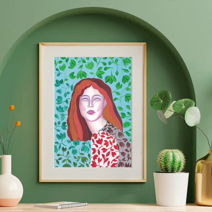 Original Illustration Red-Haired Girl
