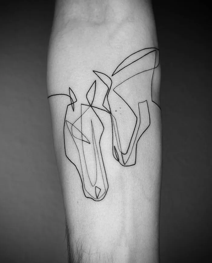 This Artist Creates Captivating Tattoos Using A Single Line (35 Pics)