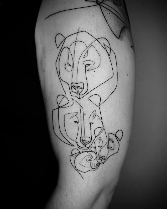 This Artist Creates Captivating Tattoos Using A Single Line (35 Pics)
