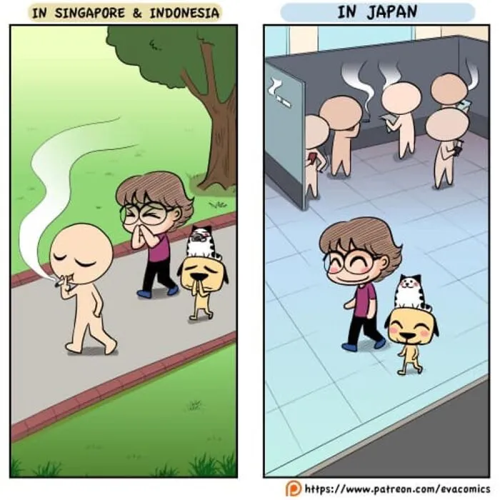 35 Everyday Things That Differ From Japan Vs. Other Countries As Portrayed By This Comic Artist