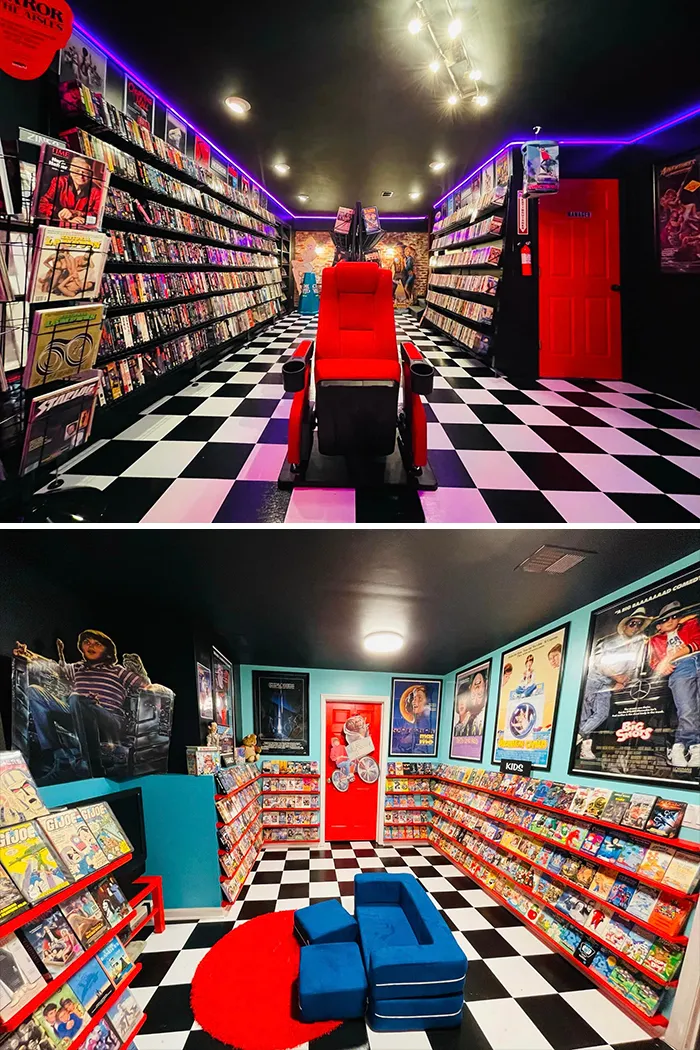 I Built My Dream ‘80s Video “Store” In Our Basement Over 4 Years For Family, Friends And Creative Endeavors.  Some Think It’s Way-Rad, Others Just Way-Weird