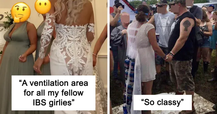 "That's It, I'm Wedding Dress Shaming": 30 Times People Just Had To Shame Ugly, Horrible Or Plain Hilarious Dresses Online