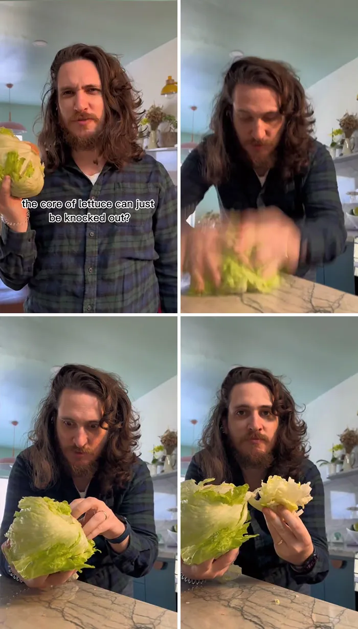 Core Of Lettuce Can Just Be Knocked Out