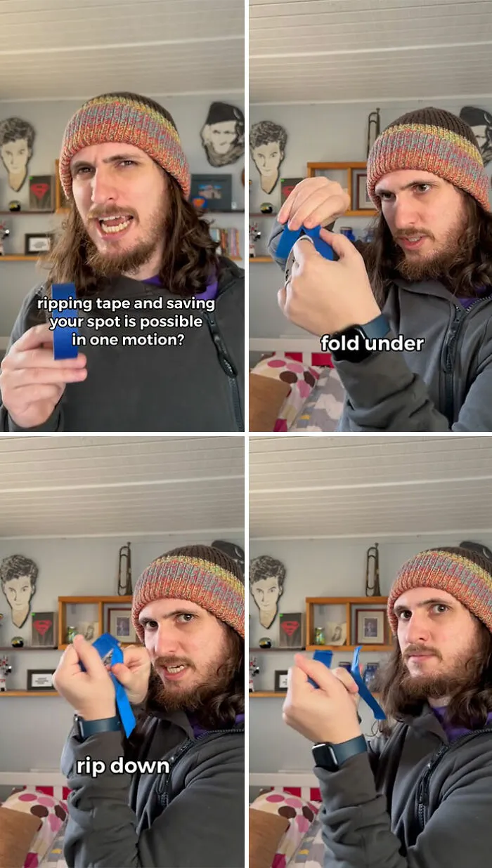 Ripping Tape And Saving Your Spot Is Possible In One Motion
